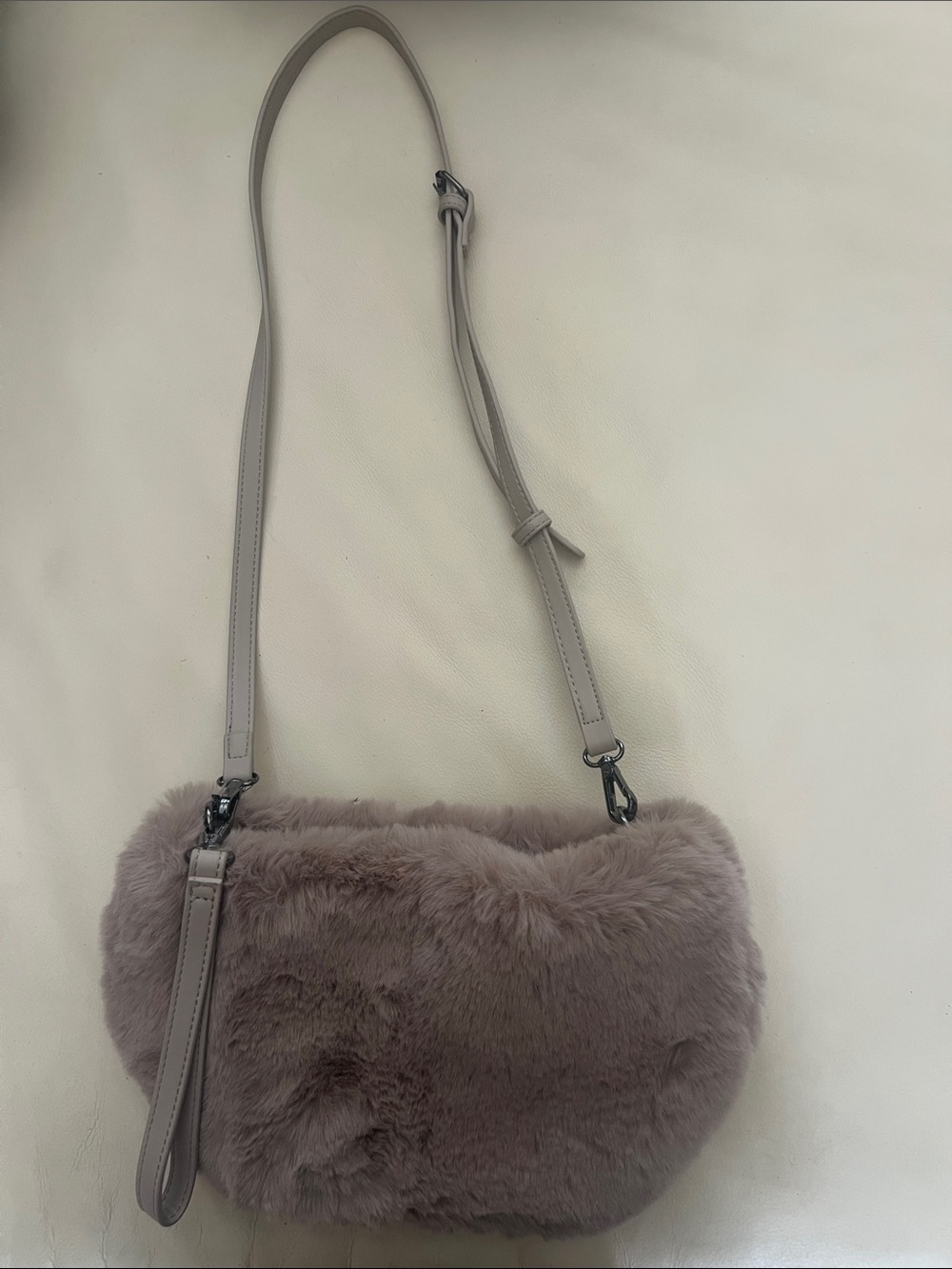 Women's Expressions NYC Vegan Faux Fur Crossbody Bag